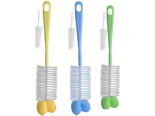 Babyono brush with a sponge for bottles and teats (720) random color