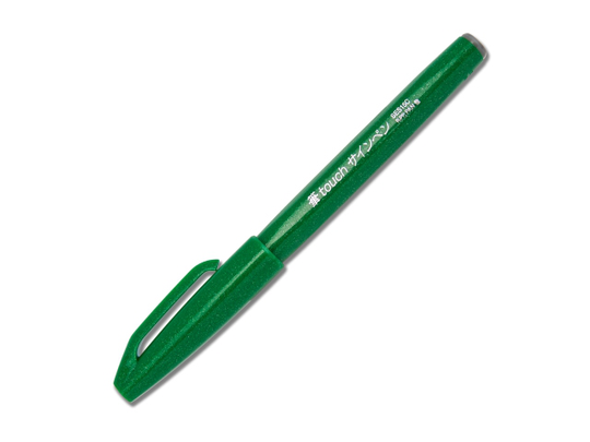 Kalligrafipen pentel brush sign pen, grøn
