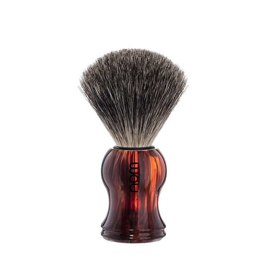 nom Gustav Shaving Brush Pure Badger Havanna