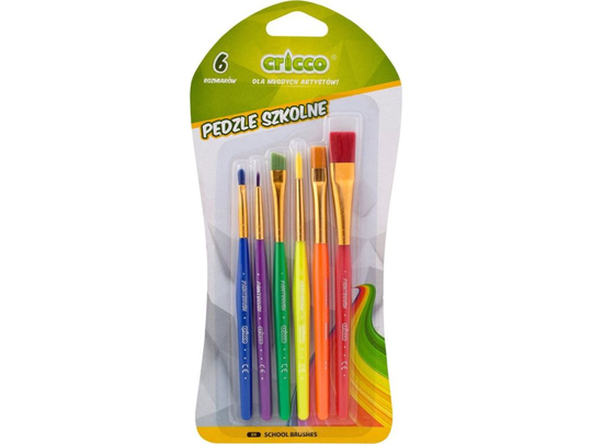 Cricco School brushes 6 sizes CRICCO