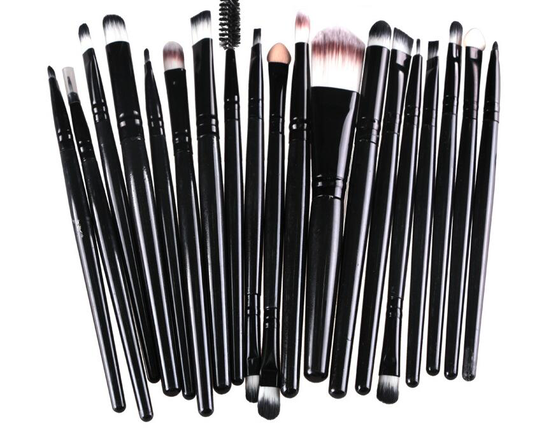 20st Sminkborstar - makeup brushes - Svart