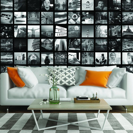 Photo Collage Picture Wallpaper Sticker - Diy Make Own Pic Frame Wall Paper Art Mural - Fun Pics Photos Stick Stickers For Adhesive Pictures