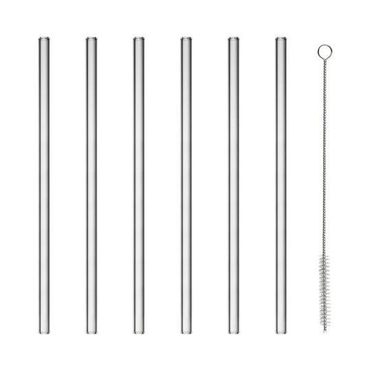 Sala Glassugrör Inkl Borste 20cm Klarglas