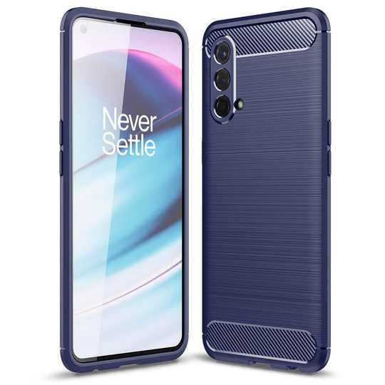 Carbon Brushed Skal till Oneplus Nord CE 5G - Blå