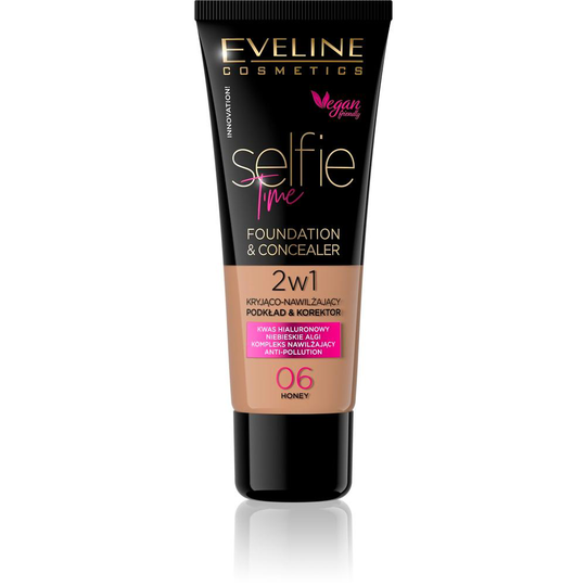 Eveline Cosmetics Selfie Time Foundation & Concealer 06 mel