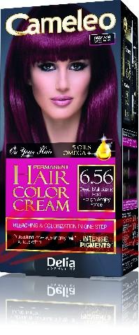 Delia Cosmetics Cameleo HCC permanent paint Omega + 6.56 No. Mahogany Deep Red 1op.