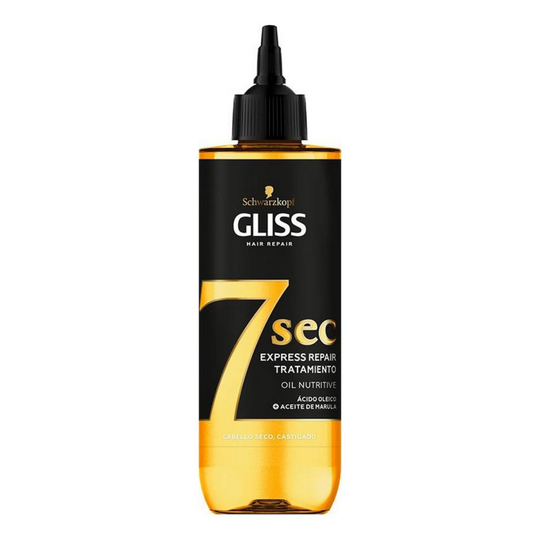 Stärkande hårinpackning Schwarzkopf Gliss 7 Sec Oil Nutritive Oljesyra (200 ml)