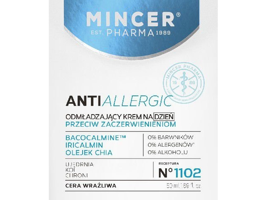 Mincer Pharma Anti Allergic Rejuvenating day cream for sensitive skin, 50ml
