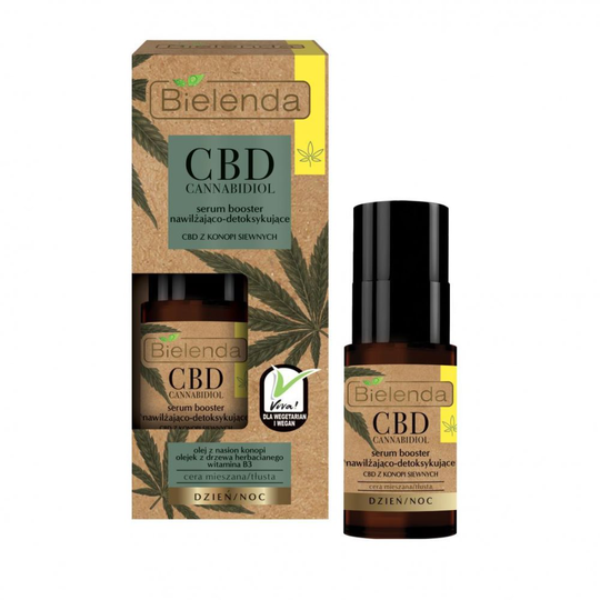 Bielenda CBD Cannabidiol serum booster ansiktet fuktgivande och avgiftande 15ml