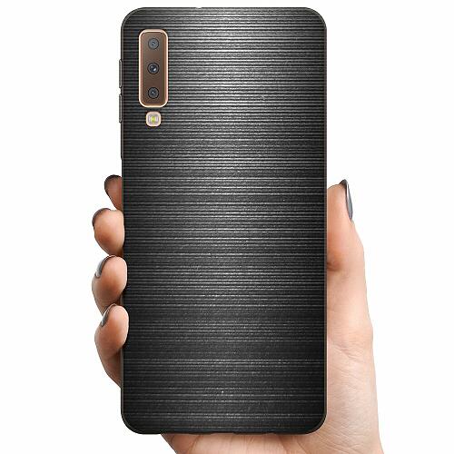 Samsung Galaxy A7 2018 TPU Mobilskal Brushed Metal