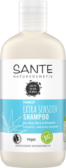 Sante FAMILY Extra Sensitiv Shampoo Bio-Aloe Vera & Bisabolol, 250ml