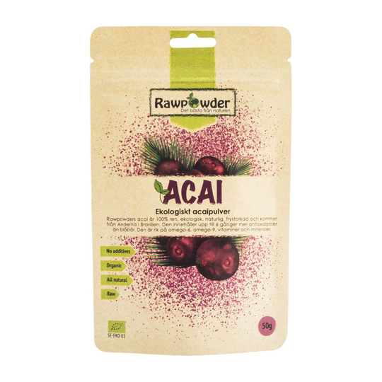Rawpowder Acai Bärpulver Frystorkad 50 g