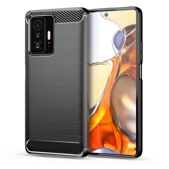 Xiaomi 11T / 11T Pro • Mobilskal • Brushed Metal • Svart