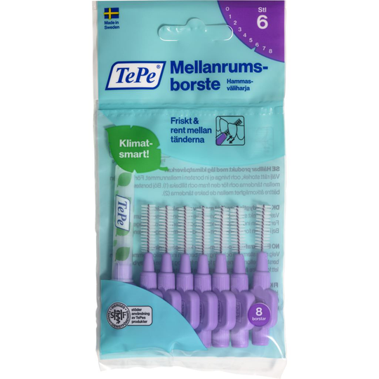 TePe Mellanrumsborsar Stl 6 Lila 1,1 mm 8 st