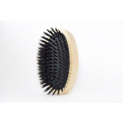 Oval Cushion Brush With 100% Wild Boar Bristles, Without Handle