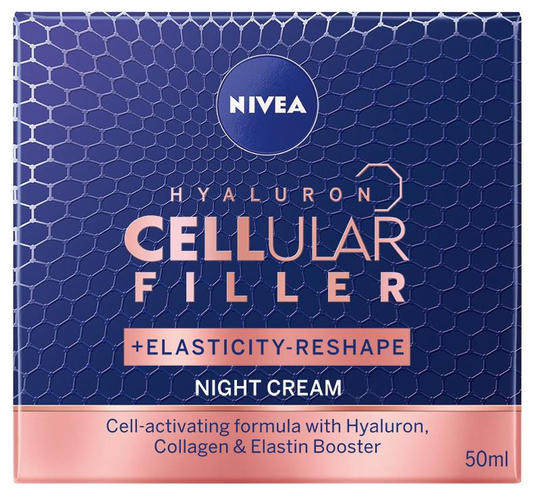 Cellular Nivea Hyaluron Filler + Elasticity Reshape anti night cream 50ml