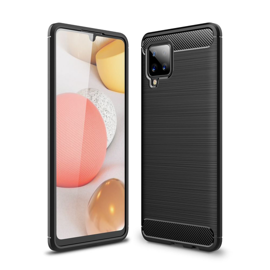Samsung Galaxy A42 5G • Mobilskal • Brushed Metal • Svart