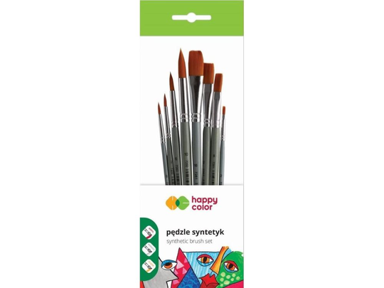 Happy Color Art brushes, mixed 8pcs. HAPPY COLOR