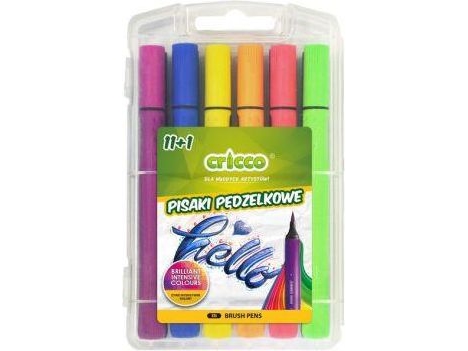 Amex Markers with brush tip Cricco 11 + 1 col.kraft CR389K12