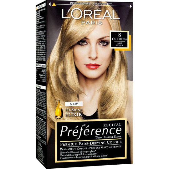 Récital Préférence 8 California Ljusblond, L'Oréal Paris Hårfärg