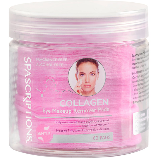 Collagen Eye Makeup Remover Pads, 80 pcs Spascriptions Sminkborttagning