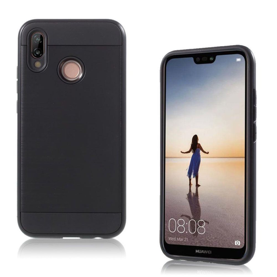 Huawei P20 Lite brushed hybrid case - Black