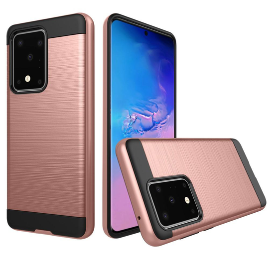 Samsung Galaxy S20 Plus - Brushed Hybrid Skal - Roséguld