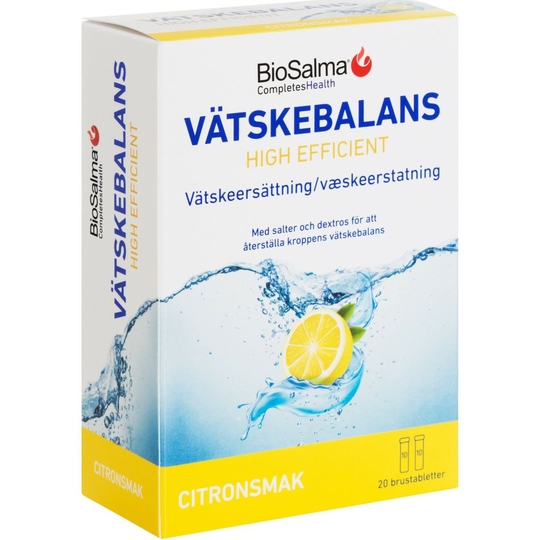 BioSalma Vätskebalans Citron 20 brustabletter