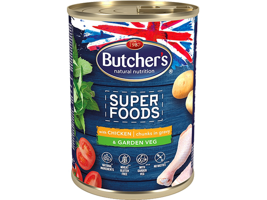 BUTCHER'S Superfoods Garden Veg z kurczakiem i warzywami 400g