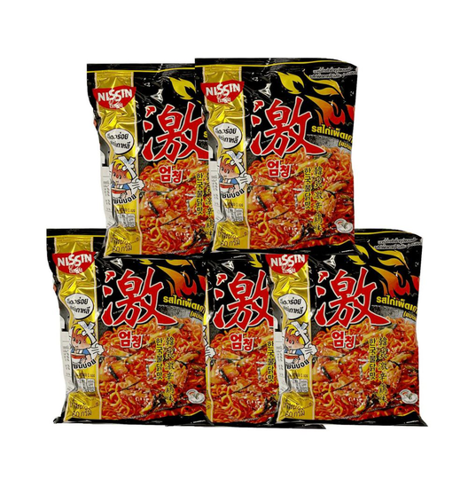 Snabbnudlar Korean Spicy Kyckling Smak 60gx5st/Förp Nissin Thailand