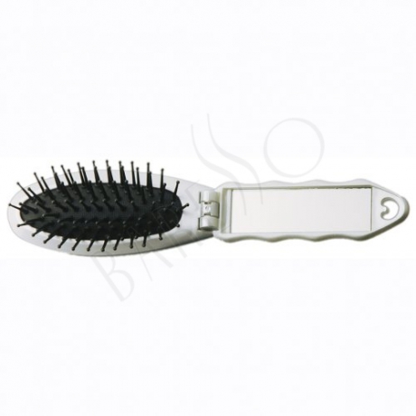 Mini brush/mirror. silver