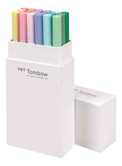 Brush Pen Ritpennor Tombow ABT Dual Brush Pastell 18-pack
