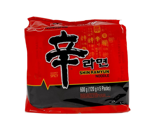 Snabbnudlar Stark Shin Ramyun 120gx5st/Förp Nongshim Korea