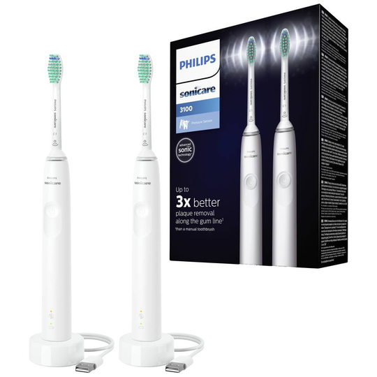 Philips Sonicare Serie 3100 HX3675/13 Eltandborste Sonisk tandborste Vit