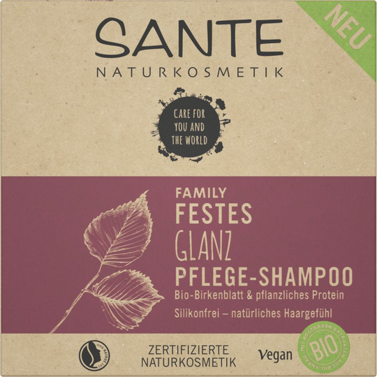 6 x Sante Solid Shampoo 2in1 Shine, 60g