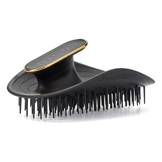 Utslätningsborste Healthy Hair Brush Manta Flexibel Svart