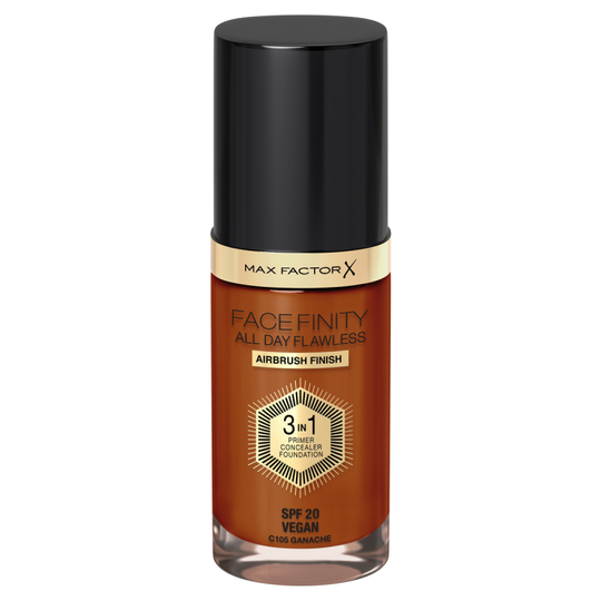 Max Factor Facefinity All Day Flawless 3 in 1 Foundation 105 Ganache
