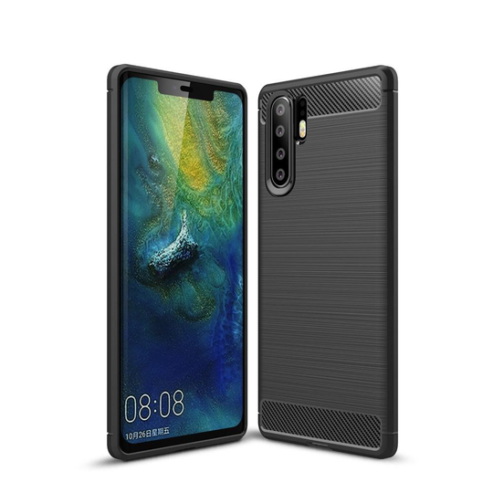 Carbon Brushed Mobilskal till Huawei P30 Pro - Svart