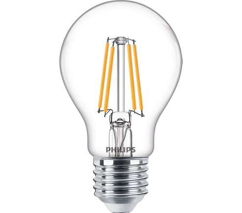 Philips Classic CLA LEDBulb D 4.5-40W A60 E27 827 CL, 4,5 W, 40 W, E27, 470 LM, 15000 h, Varmvitt