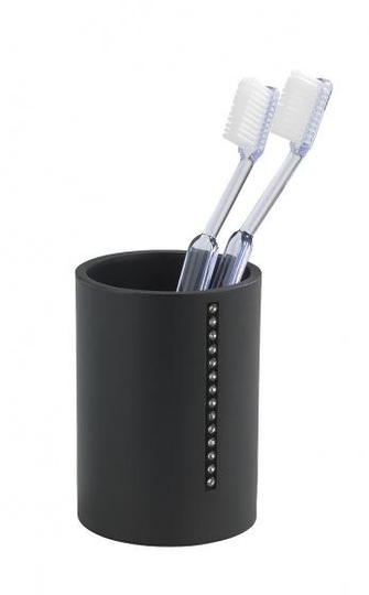 tandborsthållare Diamond 10 cm polyresin svart