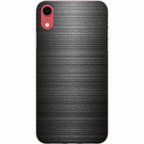 iPhone XR Genomskinligt Skal Brushed Metal