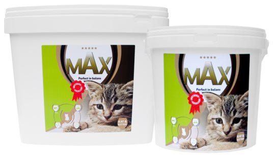 Max Kat en Kitten - Fullt balanserad 5-stjärnig mat för katter från unga till gamla. Med Max får katten maximal näring!