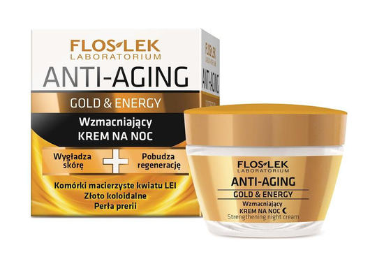 FLOSLEK Gold Anti-aging & Energy förstärka 40+ Night Cream 50ml