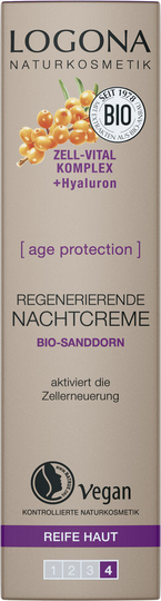 Logona Age Protection regenererande nattkräm, 30ml