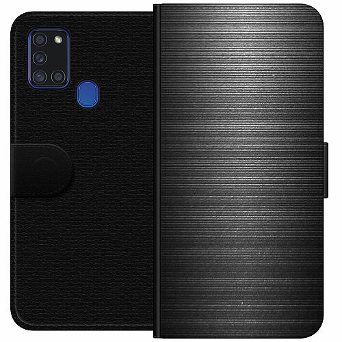 Samsung Galaxy A21s Plånboksfodral Brushed Metal