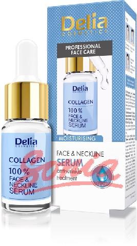 Delia Cosmetics 100% Serum for the face, neck and collagen 10ml