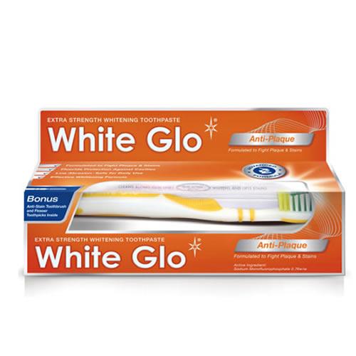 WHITE GLO SET Anti-Plaque toothpaste Zeb