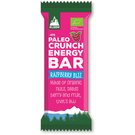 Kleen Sports Nutrition Kleen Paleo Crunch Energy Bar Razpberry Bliz 47g