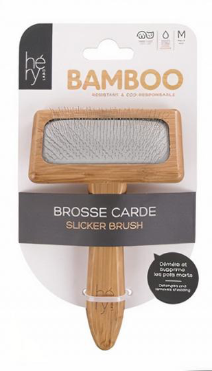 slicker borste Labo mjuk 15 cm bambu beige