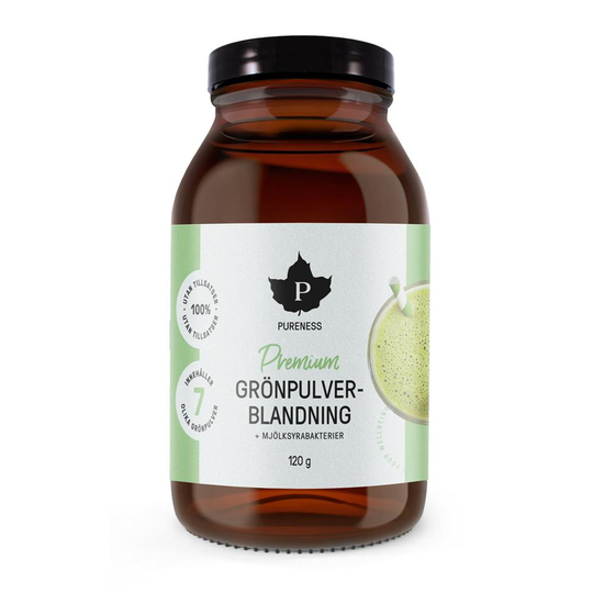 Grönpulverblandning + Mjölksyrabakterier, 120 g, Livsmedel